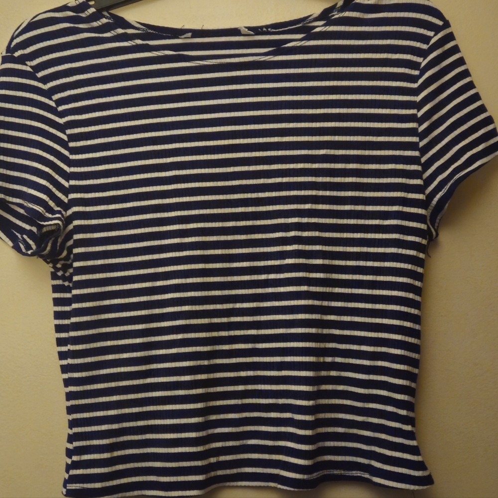 Women's Striped Crop Top